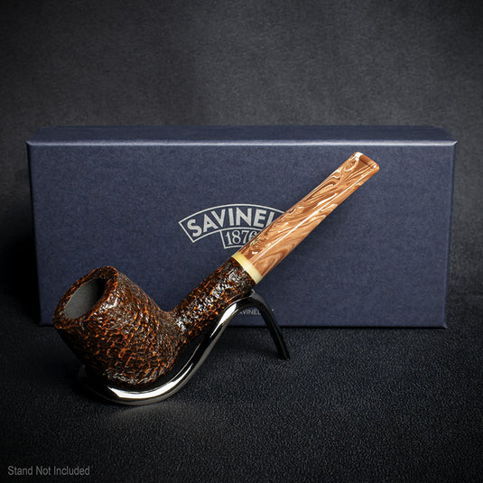 Savinelli Dolomiti Rustic Light Brown 128 - 9mm Briar Pipe
