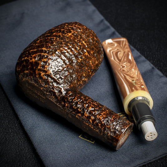 Savinelli Dolomiti Rustic Light Brown 128 - 9mm Briar Pipe