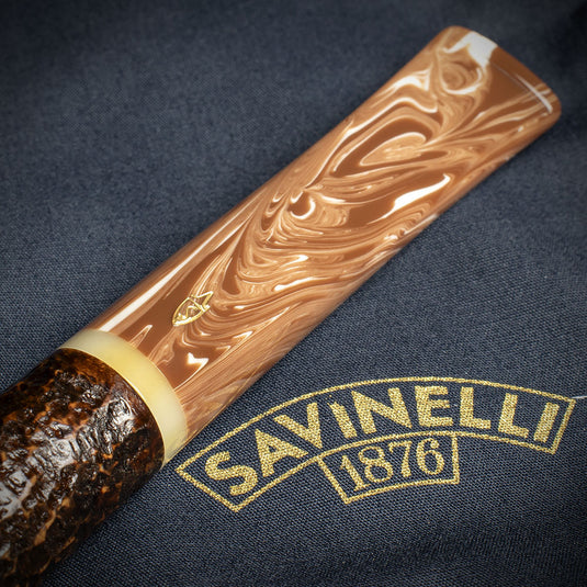 Savinelli Dolomiti Rustic Light Brown 128 - 9mm Briar Pipe