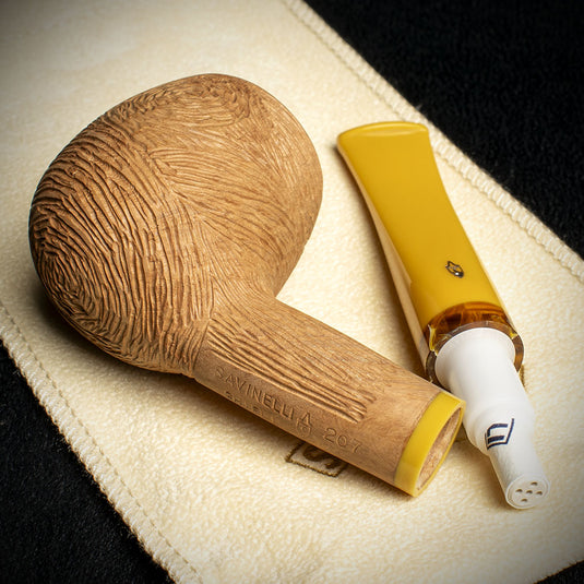 Savinelli Ghibli Rusticated Natural 207 - 6mm Briar Pipe