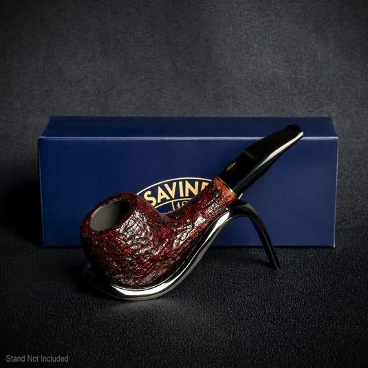 Savinelli Lollo Rusticated Brown (Marrone) 01 - 6mm Briar Pipe