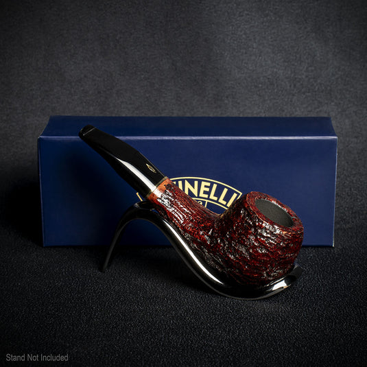 Savinelli Lollo Rusticated Brown (Marrone) 01 - 6mm Briar Pipe