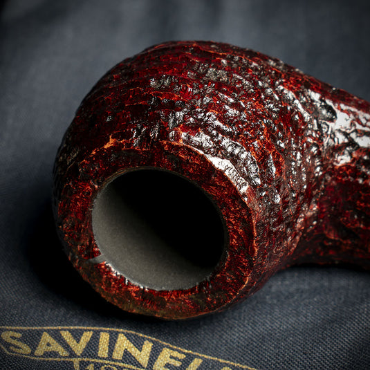 Savinelli Lollo Rusticated Brown (Marrone) 01 - 6mm Briar Pipe