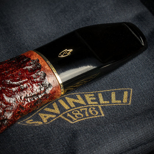 Savinelli Lollo Rusticated Brown (Marrone) 01 - 6mm Briar Pipe