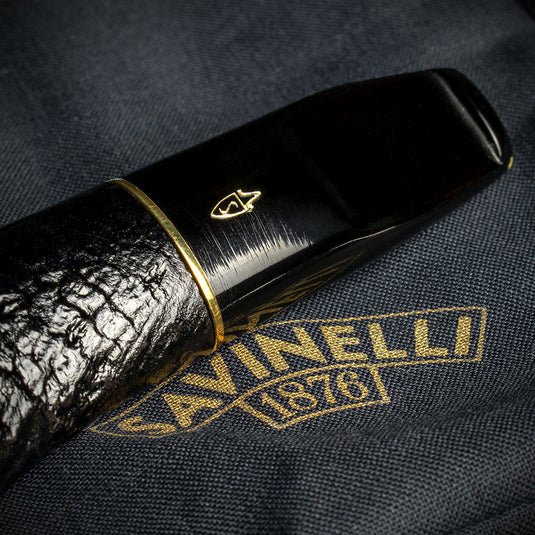 Savinelli Lollo Sandblast Black (Nera) 01 - 6mm Briar Pipe