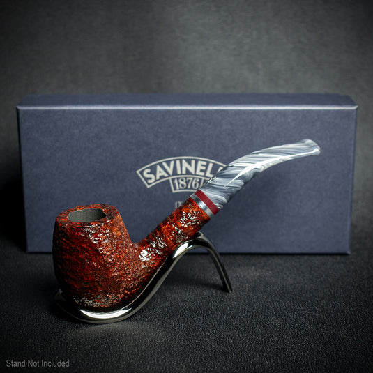 Savinelli Lunaria Rustic Briar Smoking Pipe - Shape 670 6mm
