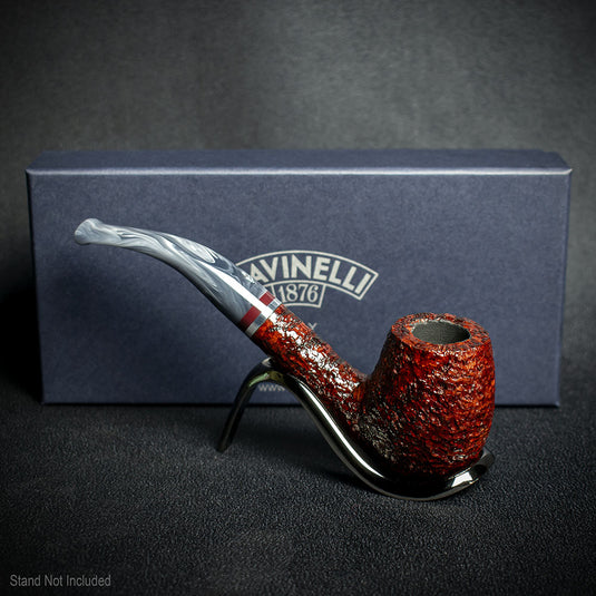 Savinelli Lunaria Rustic Briar Smoking Pipe - Shape 670 6mm