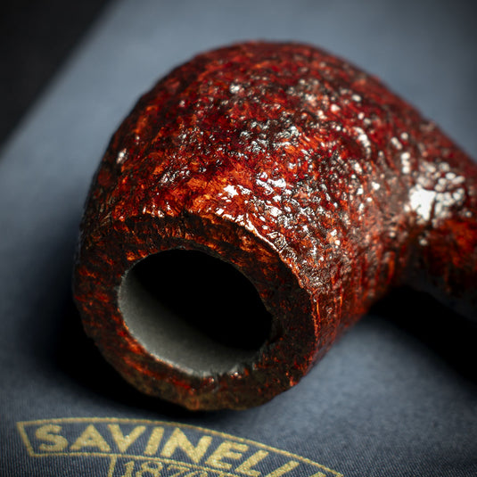 Savinelli Lunaria Rustic Briar Smoking Pipe - Shape 670 6mm