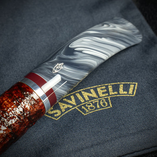 Savinelli Lunaria Rustic Briar Smoking Pipe - Shape 670 6mm