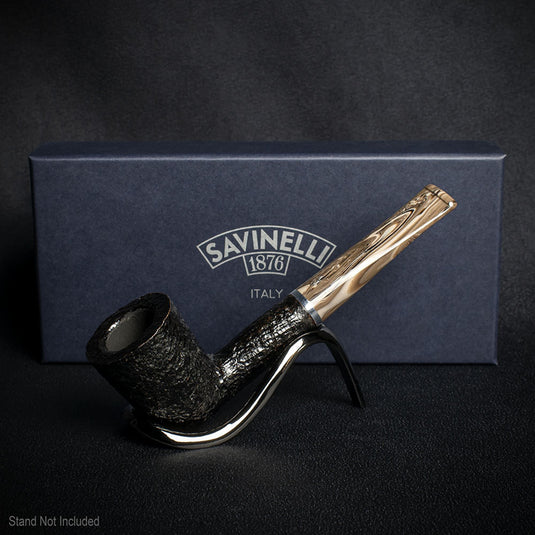 Savinelli Morellina Rustic Black 409R - 6mm Briar Pipe