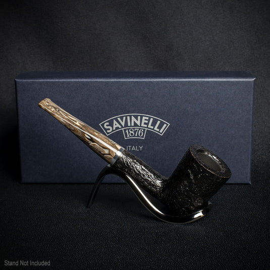 Savinelli Morellina Rustic Black 409R - 6mm Briar Pipe