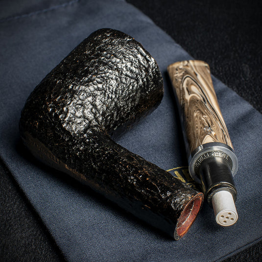 Savinelli Morellina Rustic Black 409R - 6mm Briar Pipe