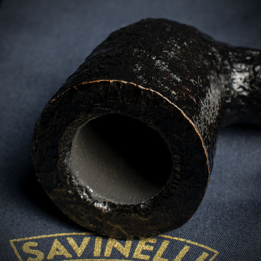 Savinelli Morellina Rustic Black 409R - 6mm Briar Pipe