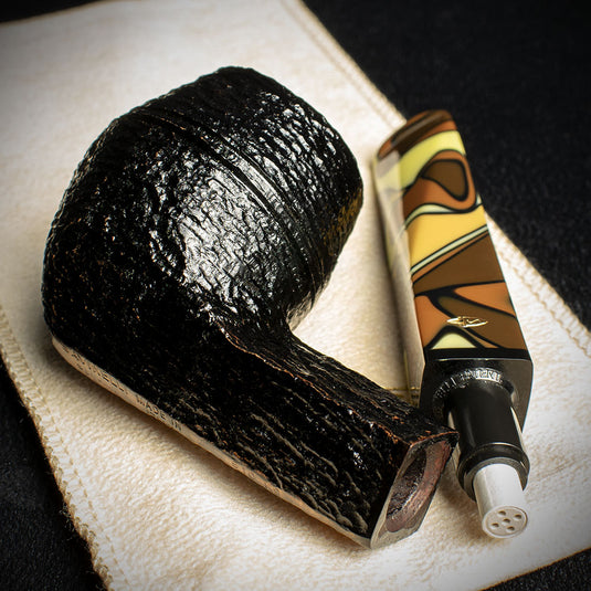 Savinelli Paloma Rustic Black 510 - 6mm Briar Pipe