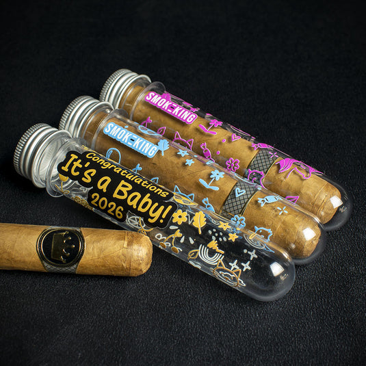 Congratulations its a Baby Celebration Cigar Gift Tube + Smoke-King Robusto