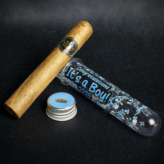 Congratulations its a Boy Celebration Cigar Gift Tube + Smoke-King Robusto