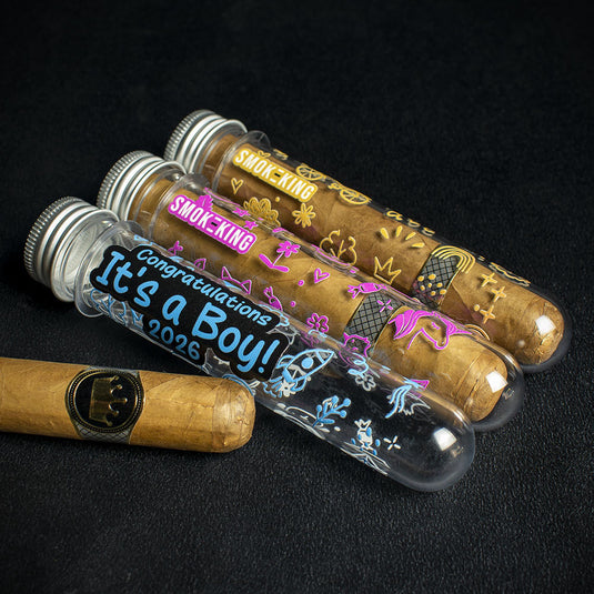 Congratulations its a Boy Celebration Cigar Gift Tube + Smoke-King Robusto