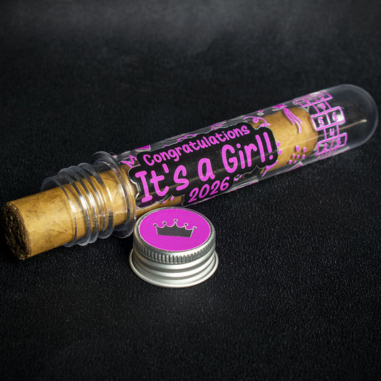Congratulations its a Girl Celebration Cigar Gift Tube + Smoke-King Robusto