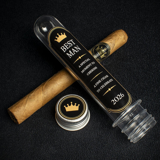 The Best Man Wedding Cigar - (Black Gift Tube) + Smoke-King Corona