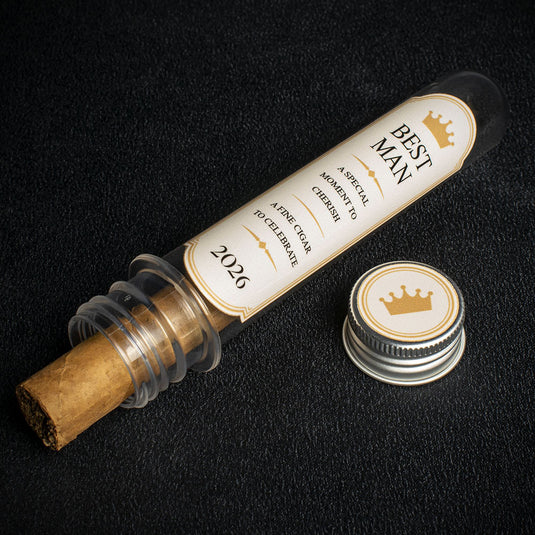 The Best Man Wedding Cigar - (Cream Gift Tube) + Smoke-King Corona