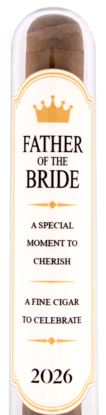 Father Of The Bride Wedding Cigar (Cream Gift Tube) + Smoke-King Corona
