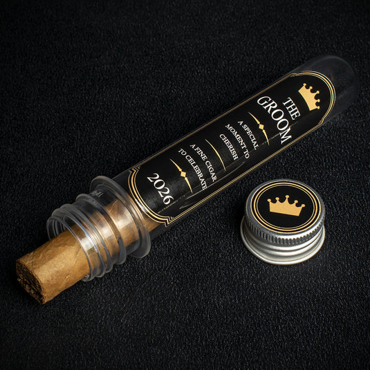 The Groom Wedding Cigar (Black Gift Tube) + Smoke-King Corona 