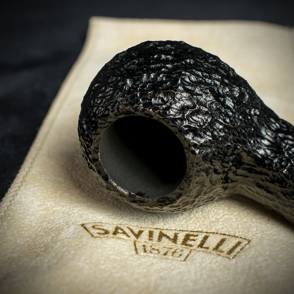 Savinelli Mini - Black Rusticated Briar Smoking Pipe - Shape 321 (6mm ...