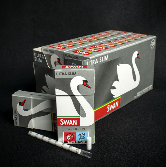 Swan Ultra Slim Silver Filter Tips - 126