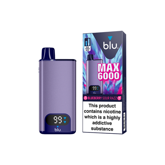 Blu Max 6000 Vape Pod Starter Kit - Blueberry Sour Razz