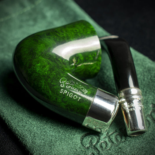 Peterson of Dublin Green Spigot Briar Smoking Pipe - Shape 05