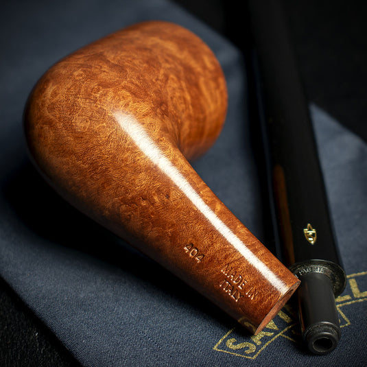 Savinelli Brown Smooth Churchwarden Briar Pipe - 404 No Filter