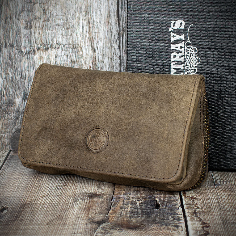 pipe tobacco pouches uk Rattrays Peat Leather 2 Pipe Tobacco Pouch Smoke-King