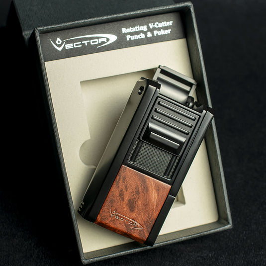 Vector Thor Single Flame with V-cutter - Mahogany Marble