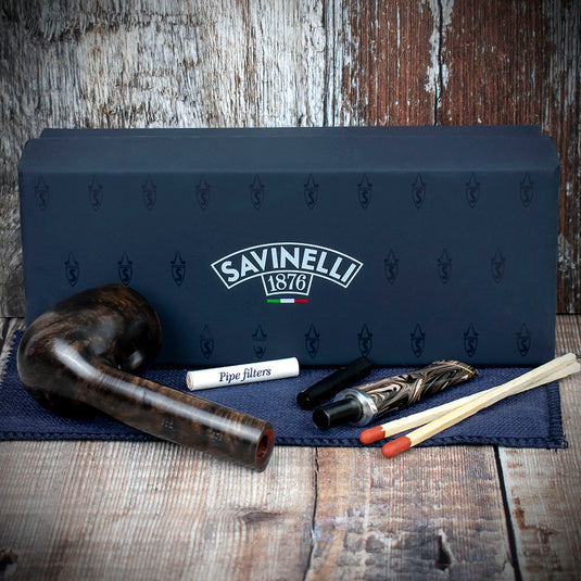 Savinelli Morellina Smooth Brown (802) 6mm - Briar Pipe