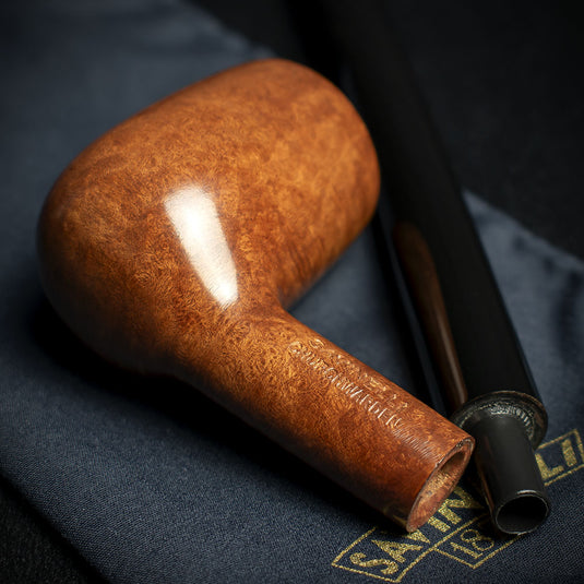 Savinelli Brown Smooth Churchwarden Briar Pipe - Shape 104