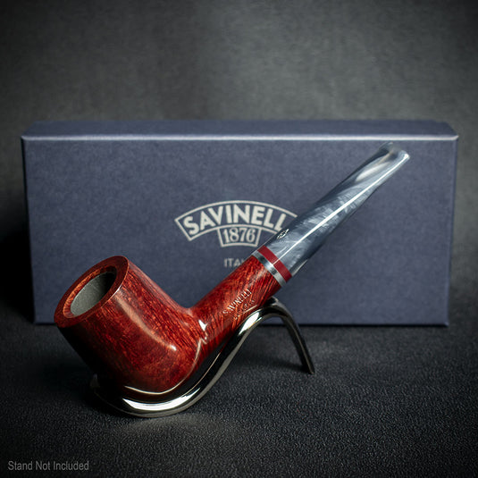 Savinelli Lunaria Smooth Briar Smoking Pipe - Shape 141KS 6mm 