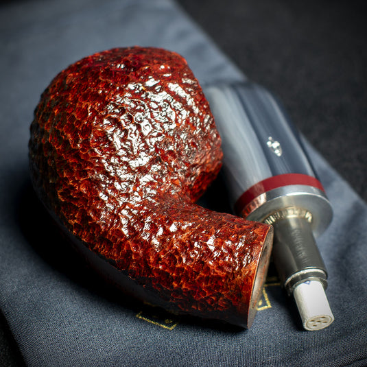 Savinelli Lunaria Rustic Briar Smoking Pipe - Shape 642 6mm 