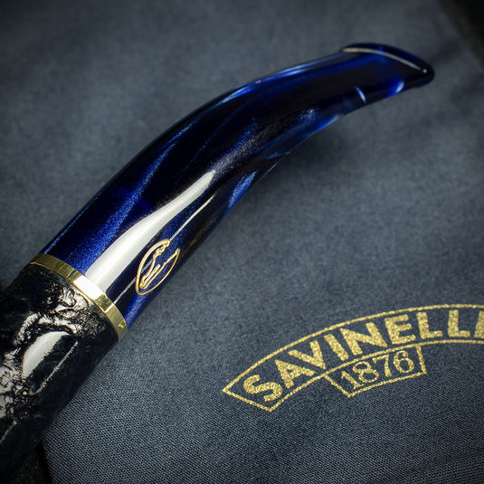 Savinelli Alligator Blue 6mm Briar Smoking Pipe - Shape 626