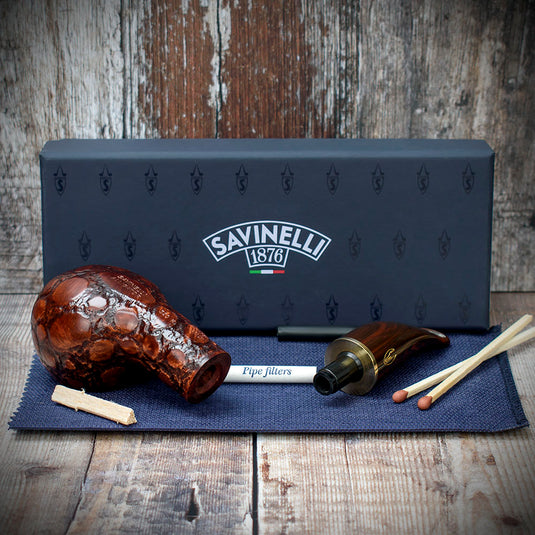 Savinelli | Alligator 6mm Smoking Pipe | Brown 320