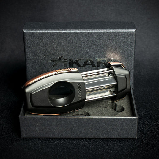 Xikar Flip Dual Cigar Cutter - Black/Bronze