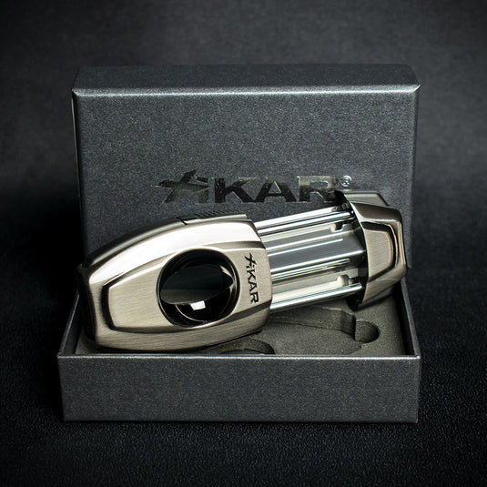 Xikar Flip Dual Cigar Cutter - Gunmetal