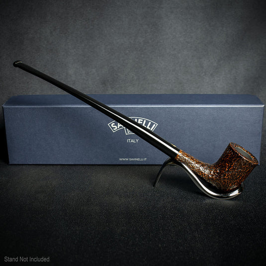 Savinelli Brownblast Churchwarden Briar Pipe - 404 No Filter