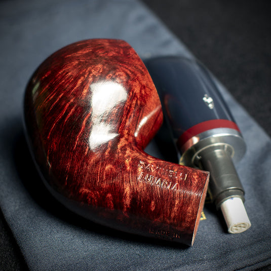 Savinelli Lunaria Smooth Briar Smoking Pipe - Shape 642 6mm 