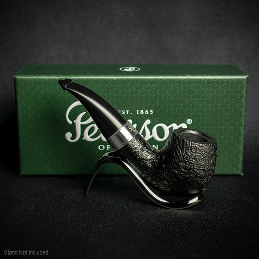 Peterson of Dublin 160th Anniversary Pat. B. Sandblast Smoking Pipe - Bent Billiard