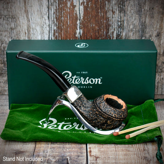 Arklow Sandblasted Briar Pipe By Peterson of Dublin - Shape 80s (9mm)