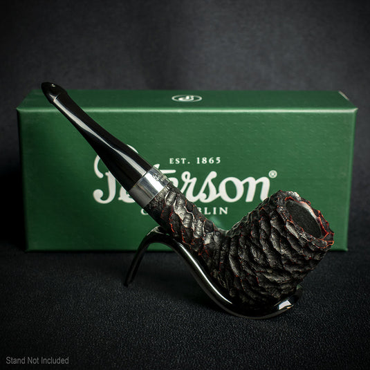 Peterson of Dublin Rusticated Pub Briar Smoking Pipe - Large Billiard